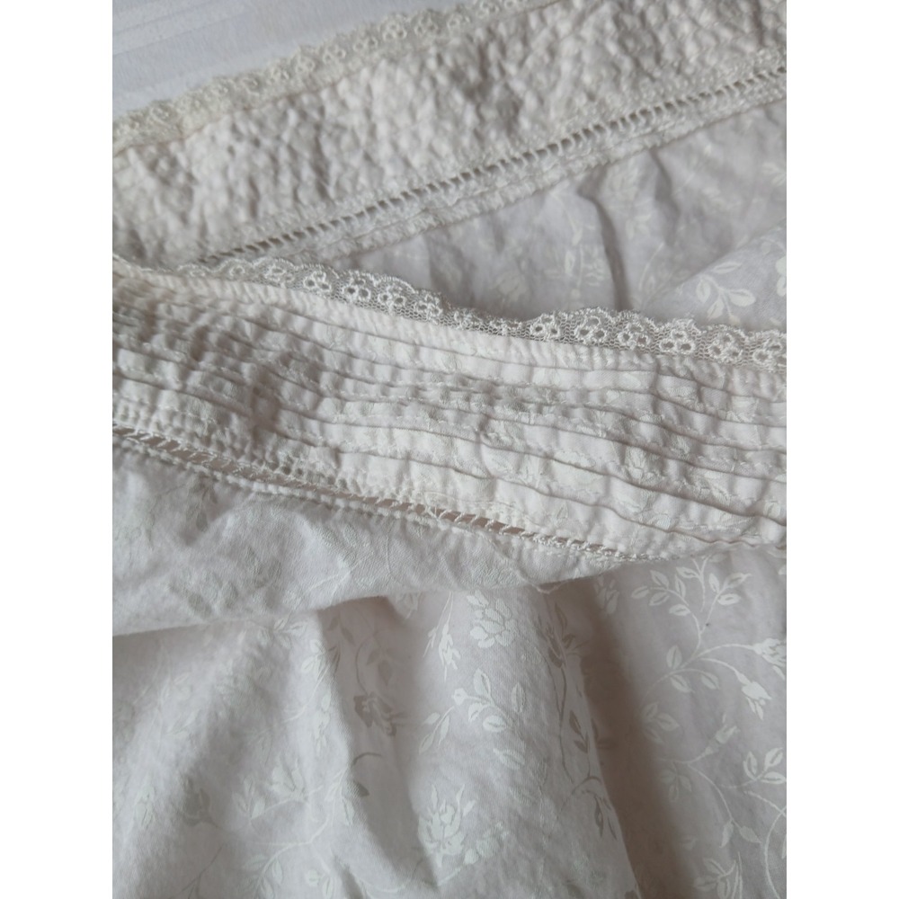Eileen West Nightgown Medium Floral Lace Cottage Core Pockets Cotton House - Picture 12 of 16